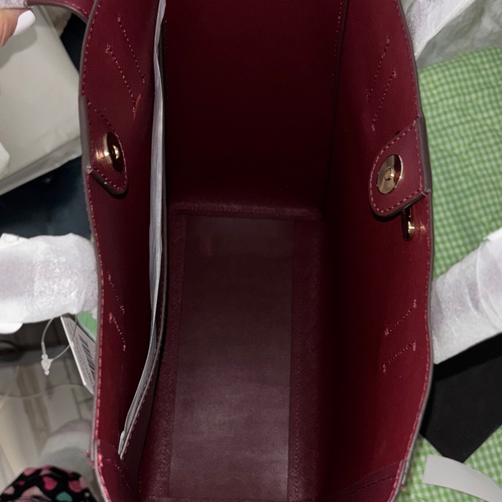 Michael Kors Burgundy Tote Bag - Picture 7 of 10